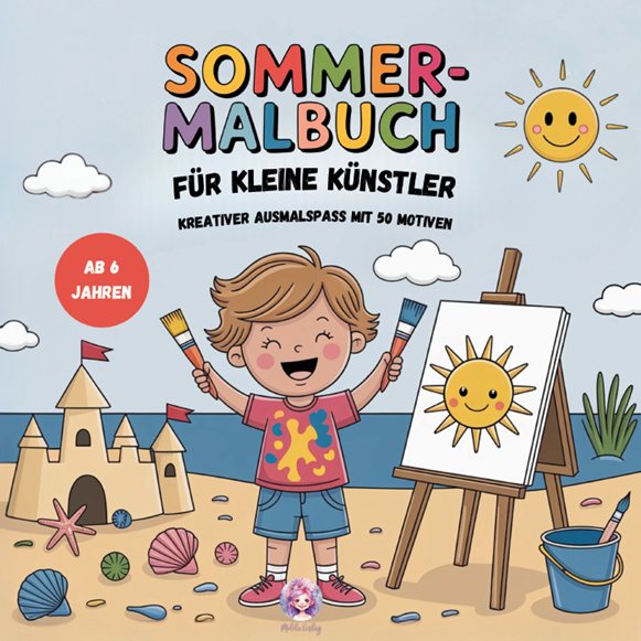 Sommer-Malbuch für kleine Künstler aus der Reihe "Bunt durchs Jahr - Malbücher für jede Jahreszeit"