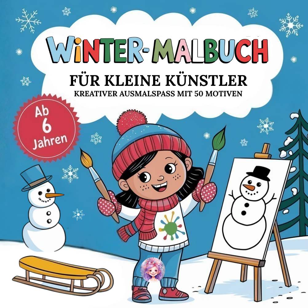 Winter-Malbuch für kleine Künstler aus der Reihe "Bunt durchs Jahr - Malbücher für jede Jahreszeit"